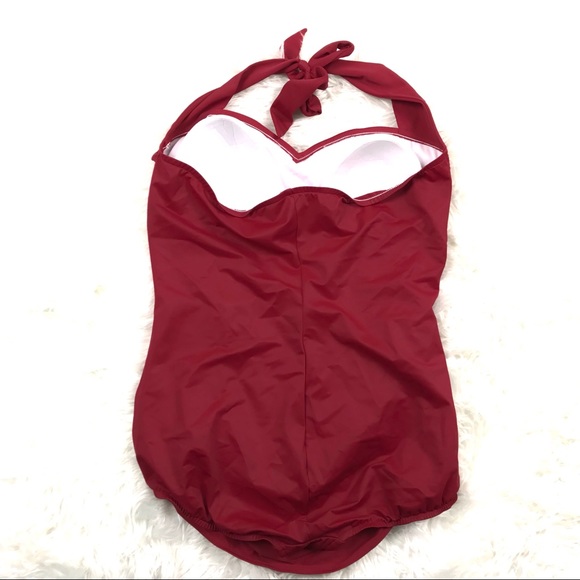 Catalina XL One Piece Swimsuit Tied Neck Modest - Picture 5 of 6